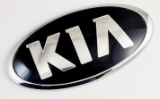Шильдик эмблема автомобильный SHKP KIA SO13 "Киа овал" серебро размер 130*60мм