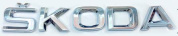 Шильдик эмблема автомобильный SHKP Skoda S серебряный пластик