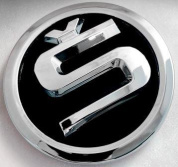 Шильдик эмблема автомобильный SHKP SkodaN SM серебряный пластик