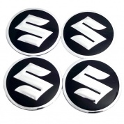 Наклейки на диски Сузуки/Suzuki NZD 005 черные металлические 4 шт