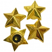 Колпачки на вентиль KNV 036-1 "Звезда" золото, пластик, 4 шт.
