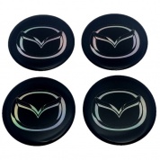 Силиконовые наклейки на диски Mazda NND 013 голографические 4 шт