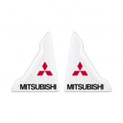 Защита углов дверей автомобиля Mitsubishi / Митсубиси ZDU 005 уголки прозрачные, комплект 2 шт.