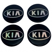 Силиконовые наклейки на диски Kia NND 011 голографические 4 шт