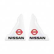 Защита углов дверей автомобиля Nissan / Ниссан ZDU 019 уголки прозрачные, комплект 2 шт.