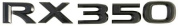 Шильдик автомобильный SHKP RX350B Lexus черный пластик