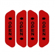 Светоотражающая наклейка на двери "OPEN" SND 002 красный, комплект 4 шт.