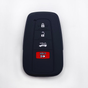 Чехол ключа CHEB003 "Toyota" (для серий C-HR, Corolla, Highlander, Prius, RAV4) черный силикон
