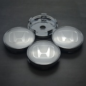 Колпачки на ступицу Хонда/Honda хром NZDK 020, пластик, металл, 4 шт.