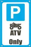 Табличка "Парковка ATV" TPS 024ATV пластик 3 мм