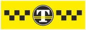 Наклейка Такси №1 желтая VRC 1100 виниловая, комплект 2 шт.