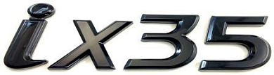 Шильдик автомобильный SHKP Hyundai ix35 B черный пластик