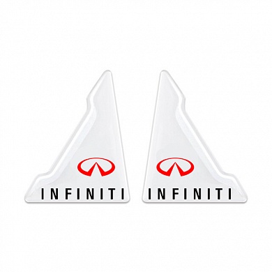 Защита углов дверей автомобиля Infiniti / Инфинити ZDU 011 уголки прозрачные, комплект 2 шт.