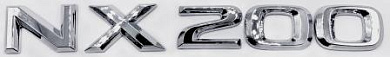 Шильдик автомобильный SHKP NX200S серебрянный пластик
