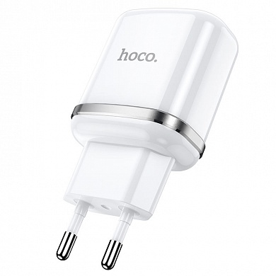 ЗУ сетевое Hoco N4W Aspiring 2 гнезда USB 2.4A белый